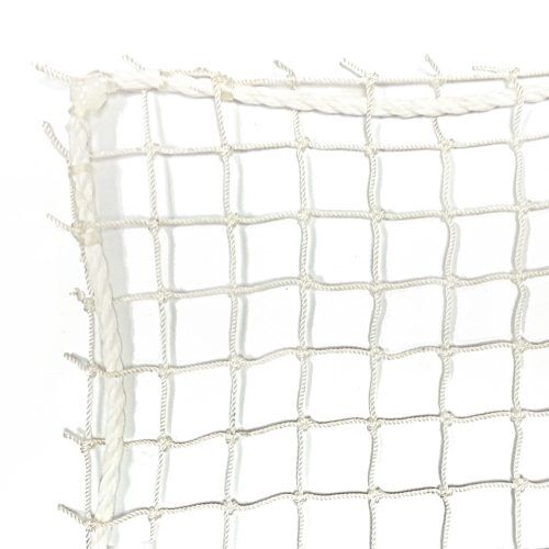 Polyester netting, 18mm mesh size (HM), twine No. 250/12 (0,7mm ø), knotless, brown